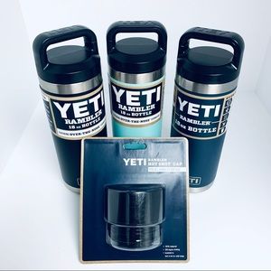 Yeti 18oz Rambler Bottles ( 3 bottles & 1 cap)